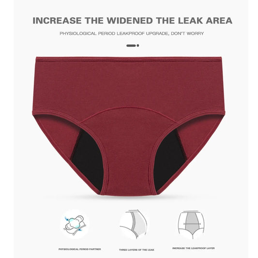3pcs Women Menstrual Period Underpants Ladies Cotton Postpartum Absorbent Leak Proof Panties European size XS-5XL
