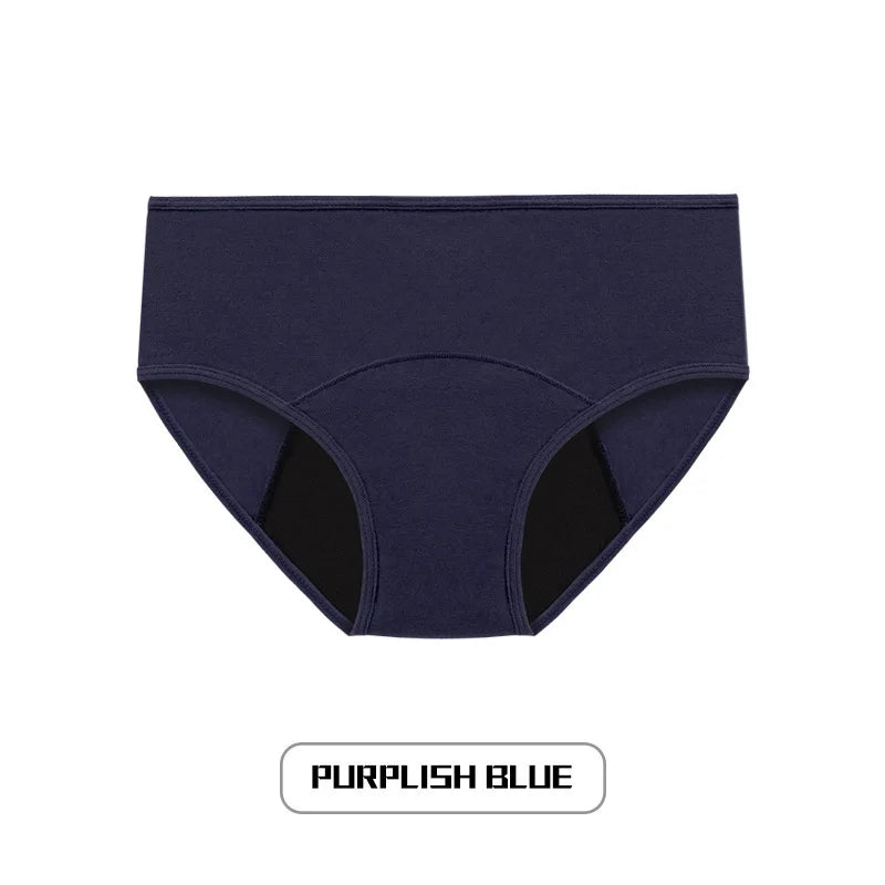 Solid Women Menstrual Panties Leak Proof Briefs Cotton Lingerie Absorbency Comfortable Physiological Underwear Eurocode XS-XXL