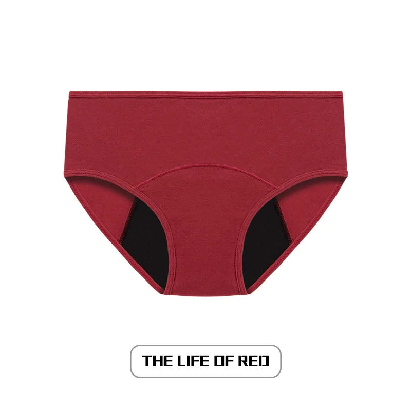 Solid Women Menstrual Panties Leak Proof Briefs Cotton Lingerie Absorbency Comfortable Physiological Underwear Eurocode XS-XXL