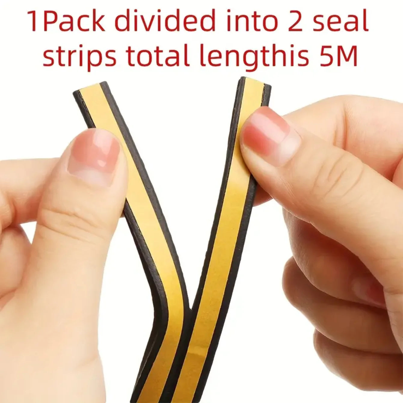 5M/10M Door Window Seal Strip DIEP Self-adhesive Acoustic Foam Sealing Strip Tape Insulation Windproof Rubber Weatherstrip