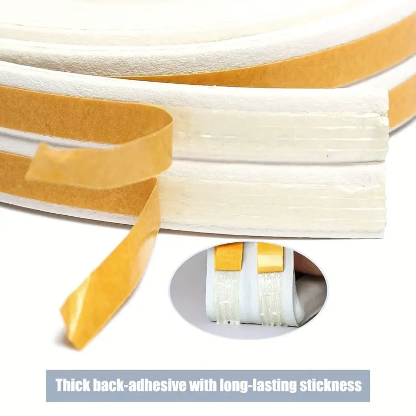 5M/10M Door Window Seal Strip DIEP Self-adhesive Acoustic Foam Sealing Strip Tape Insulation Windproof Rubber Weatherstrip
