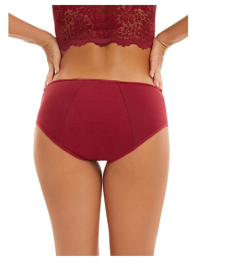 Solid Women Menstrual Panties Leak Proof Briefs Cotton Lingerie Absorbency Comfortable Physiological Underwear Eurocode XS-XXL