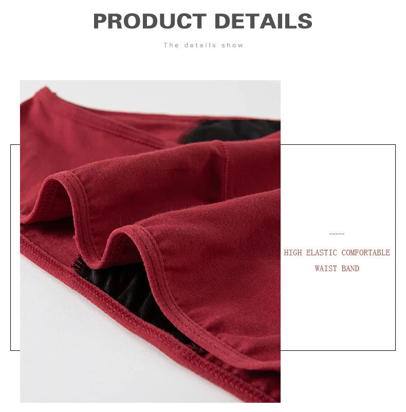 Solid Women Menstrual Panties Leak Proof Briefs Cotton Lingerie Absorbency Comfortable Physiological Underwear Eurocode XS-XXL