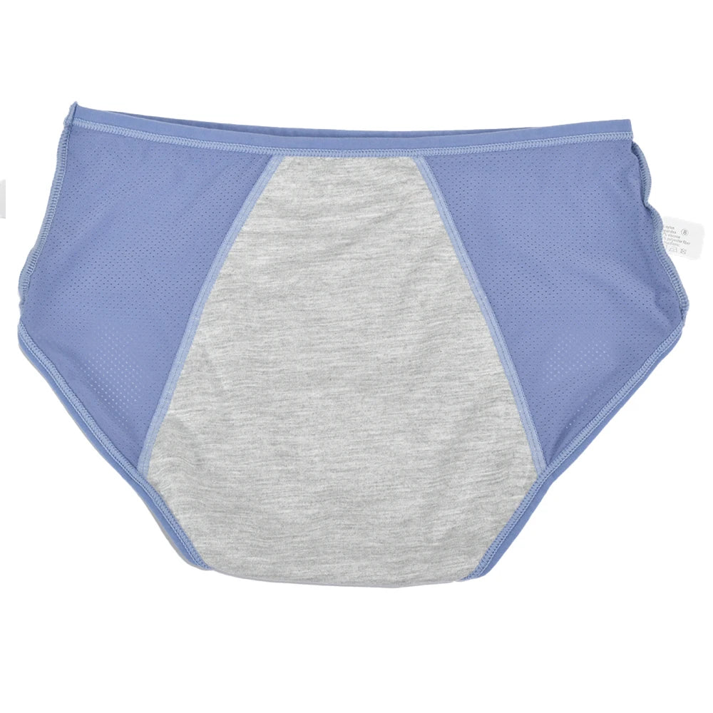 1pc Women's Leak Proof Menstrual Panties – Mid Waist Ice Silk Plus Size Waterproof Period Underwear Sexy Physiological Briefs