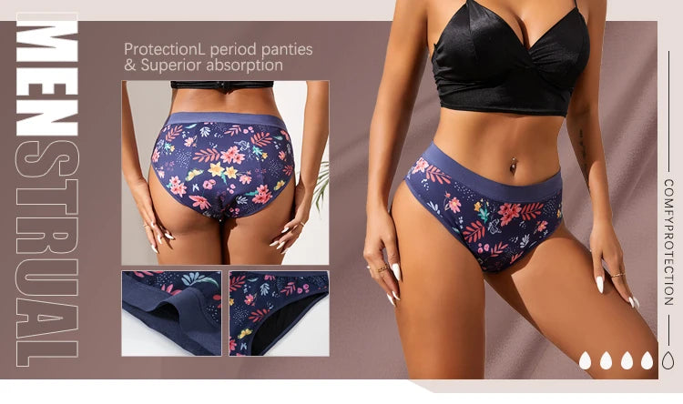 Four layer physiological underwear bottom breathable tampon-free period leak-proof period sanitary pants