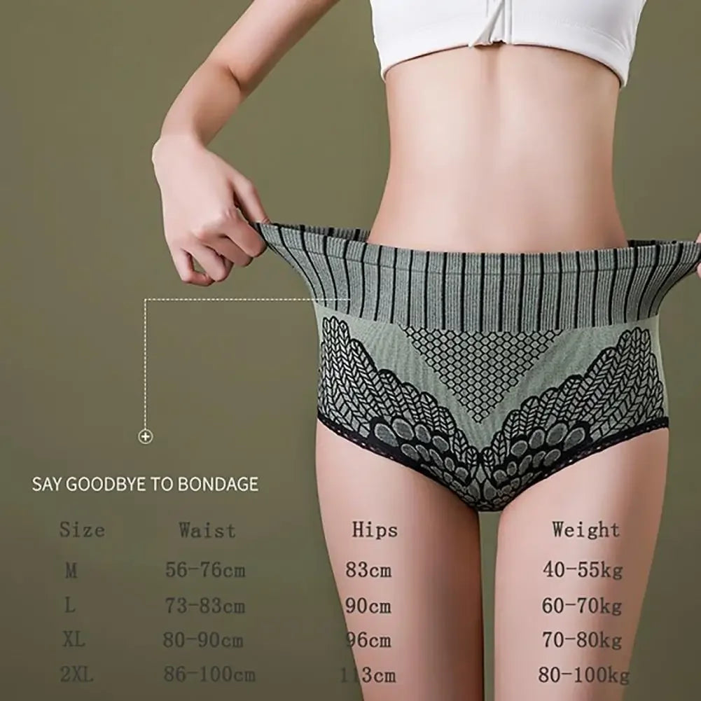 Leak Proof Menstrual Period Panties Briefs High Waist Butt Lifter Polyester Graphene Panties Seamless Underwear for Women