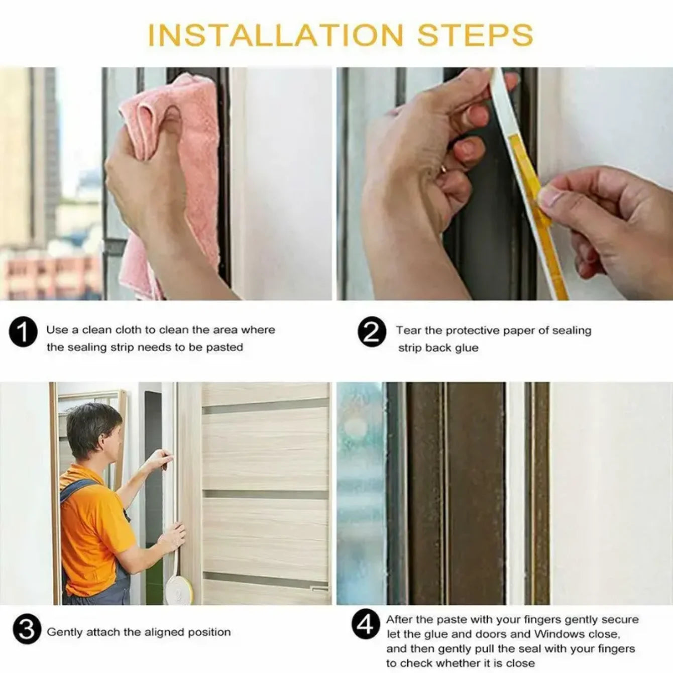 5M/10M Door Window Seal Strip DIEP Self-adhesive Acoustic Foam Sealing Strip Tape Insulation Windproof Rubber Weatherstrip