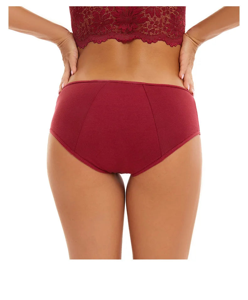 Solid Women Menstrual Panties Leak Proof Briefs Cotton Lingerie Absorbency Comfortable Physiological Underwear Eurocode XS-XXL