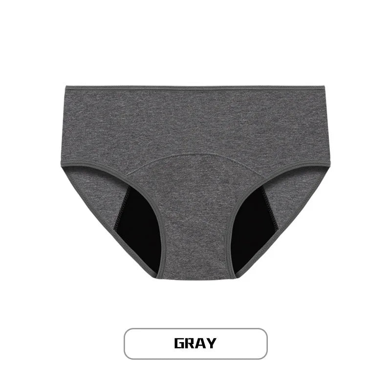 Solid Women Menstrual Panties Leak Proof Briefs Cotton Lingerie Absorbency Comfortable Physiological Underwear Eurocode XS-XXL