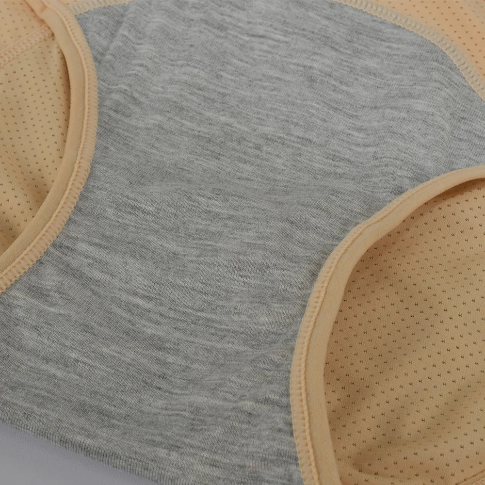 1pc Women's Leak Proof Menstrual Panties – Mid Waist Ice Silk Plus Size Waterproof Period Underwear Sexy Physiological Briefs